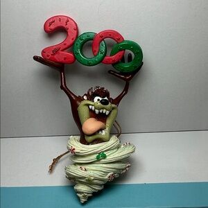 4” Looney Tunes Taz Tasmanian Devil Year 2000 Christmas Tree Ornament vintage
